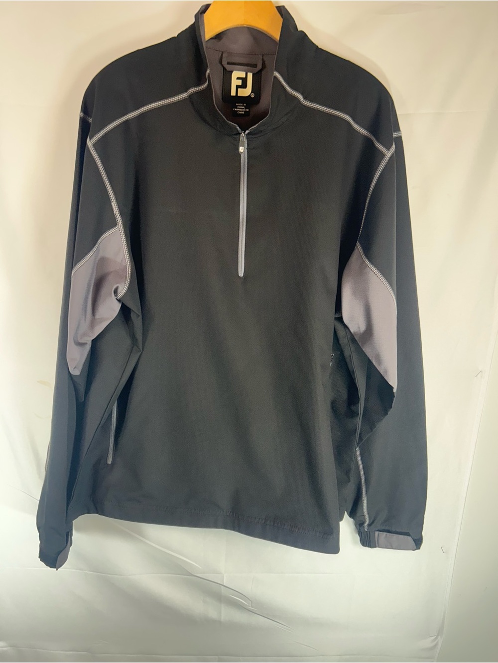 FootJoy Black and Gray Half-Zip Performance Jacket